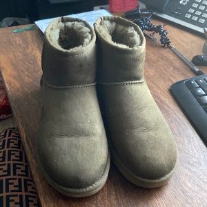 Ugg olive green classic mini boot
